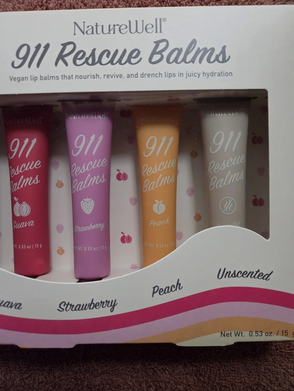 NatureWell Vegan 911 Rescue Balms Lip & Skin Care Set - 4-pk Restorative Formula